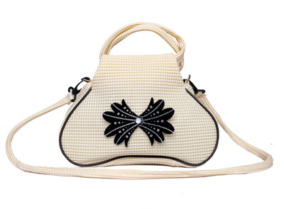 Zakina Girls Beige Leatherette Sling Bag