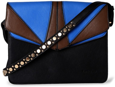 Van Heusen Women Black Genuine Leather Sling Bag