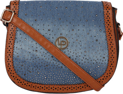 Lino Perros Women Casual Blue Leatherette Sling Bag