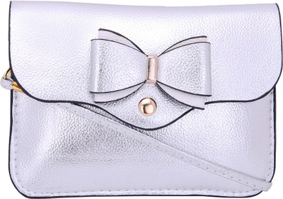 Borse Women Casual Silver PU Sling Bag