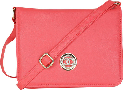Freya Women Casual Pink PU Sling Bag