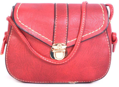 Frosty Fashion Women Casual Red PU Sling Bag