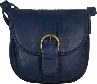 Bagsy Malone Women Casual Blue PU Sling Bag