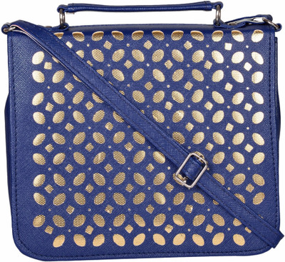 Cuddle Women Casual Blue PU Sling Bag