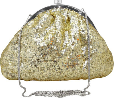 Hi Look Women Evening/Party Grey Canvas Sling Bag