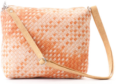 Felicita Women Casual Orange PU Sling Bag