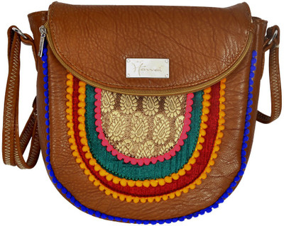 Hawai Women Formal Brown PU Sling Bag