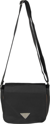 Bags Craze Women Casual Black Leatherette Sling Bag