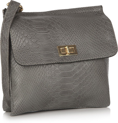 Addons Women Casual Grey PU Sling Bag