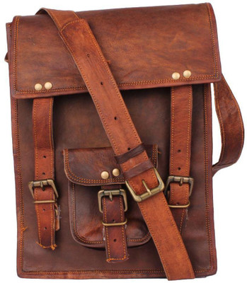 Pranjals House Boys & Girls Casual Brown Genuine Leather Sling Bag