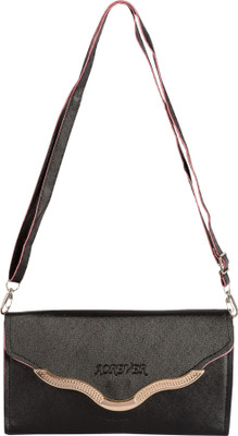 Starz Women Casual Black PU Sling Bag