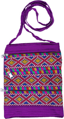 Cay Girls Casual Purple Silk Sling Bag