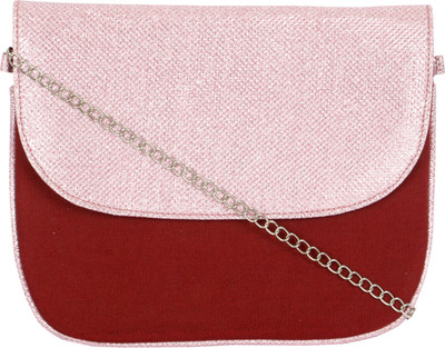 Kanvas Katha Women Evening/Party Maroon Canvas Sling Bag