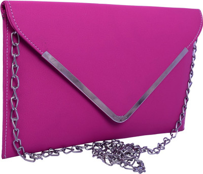 Gorgeous Women Evening/Party Pink Leatherette Sling Bag
