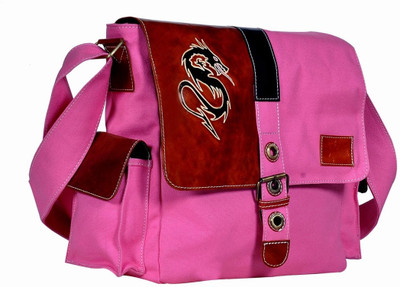 Hawai Women Casual Pink Canvas Sling Bag