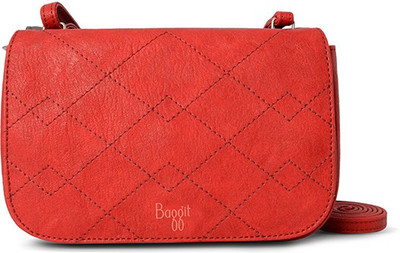 Baggit Women Casual Red PU Sling Bag