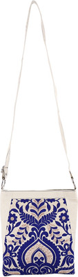 Voaka Girls Casual Blue Silk Sling Bag