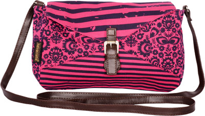 Kanvas Katha Women Casual Pink Canvas Sling Bag