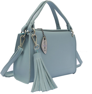 Pepgirls Girls Casual Blue Leatherette Sling Bag