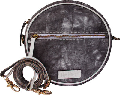 THE MAKER Girls Grey Genuine Leather Sling Bag
