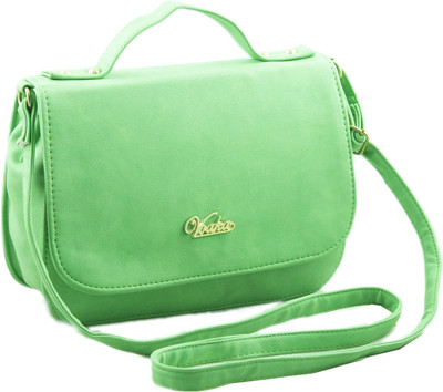 Voaka Women Casual Green PU Sling Bag