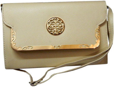 Navaksha Women White PU Sling Bag