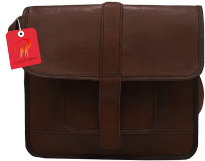 Pranjals House Boys & Girls Casual Brown Genuine Leather Messenger Bag