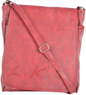 SWARIO Women Casual Maroon PU Sling Bag