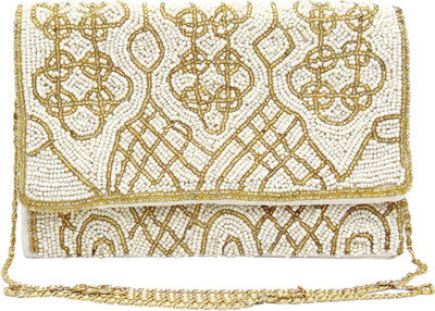 Hi Look Women Evening/Party White PU Sling Bag