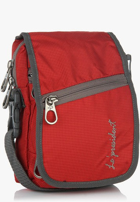 President Boys Casual Red Polyester Sling Bag