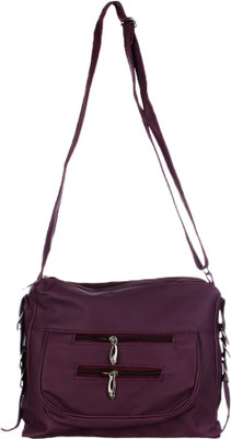 Bare Soles Women Casual Purple Rexine Sling Bag