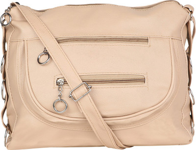 Fairdeals Women Casual White PU Sling Bag