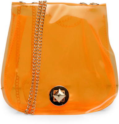 Frosty Fashion Women Casual Orange Silicon Sling Bag