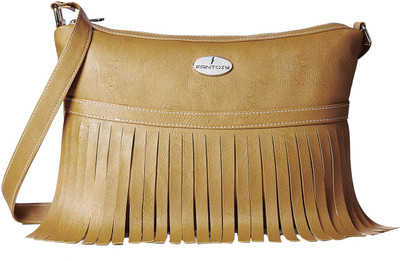 Fantosy Women Casual Beige PU Sling Bag
