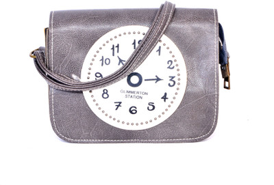 Bags Craze Women Casual Grey PU Sling Bag