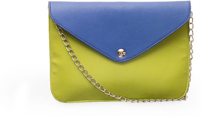 Skyways Women Evening/Party Green PU Clutch