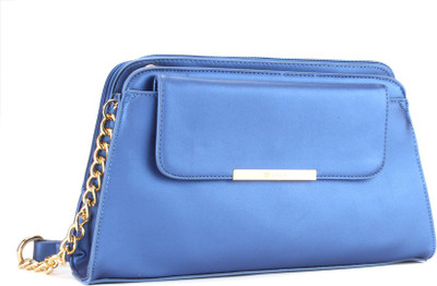 Lavie Women Evening/Party Blue PU Sling Bag