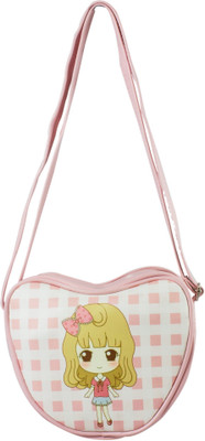 Heels & Handles Women Casual Pink Leatherette, PU Sling Bag