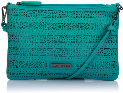 Caprese Casual Green Clutch