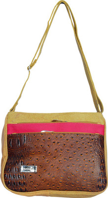 Kshipra Fashion Women Casual Yellow Leatherette Sling Bag