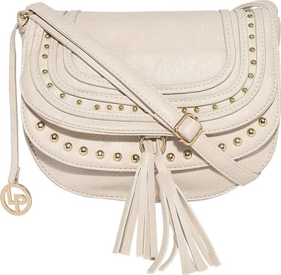 Lino Perros Women Casual White Leatherette Sling Bag