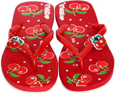 zasmina Girls Slipper Flip Flop(Red