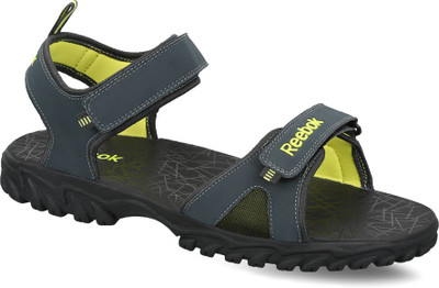 REEBOK Men GRAVEL/SOLAR GREEN/BLK Sports Sandals