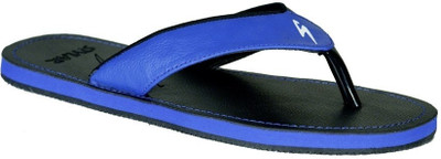 Stylar Blue and Black Virat Flip Flops, Blue::black