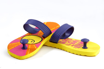 Methyz Boys & Girls Slipper Flip Flop(Yellow
