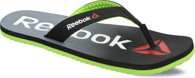 REEBOK EMBOSSED FLIP Slippers, Blk/gry/grn/wht/red