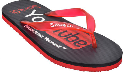 SnugIt Flip Flops, Black-red