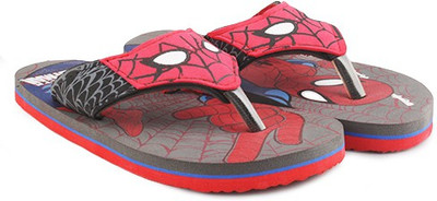 Spiderman Boys Slipper Flip Flop, Grey/red