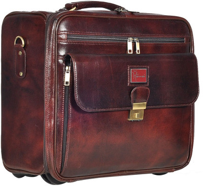 Hawai Grain Luggage Expandable Small Travel Bag - Medium(Brown)