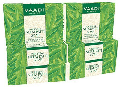 Vaadi Herbals Neem Soap (Neem Leaves Bar Soap) - Handmade Herbal Soap (Aromatherapy) with 100% Pure Essential Oils - ALL Natural - Prevents Premature Aging - Pack of 6(79.5 ml, Pack of 6)
Vaadi Herbals Neem Soap (Neem Leaves Bar Soap) - Handmade Herbal Soap (Aromatherapy) with 100% Pure Essential Oils - ALL Natural - Prevents Premature Aging - Pack of 6(79.5 ml, Pack of 6)